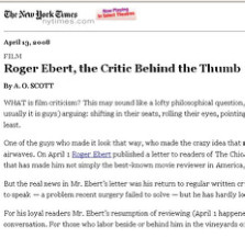 Tony Scott piece on Ebert