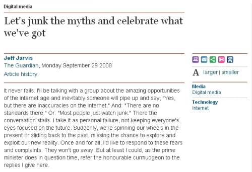 Jeff Jarvis junks those myths